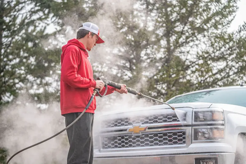 Hot-water pressure washing